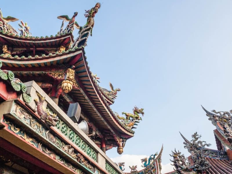 台北の最も代表的な寺廟‐龍山寺を参観